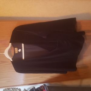 Womans velvet 3/4 blouse in black size large